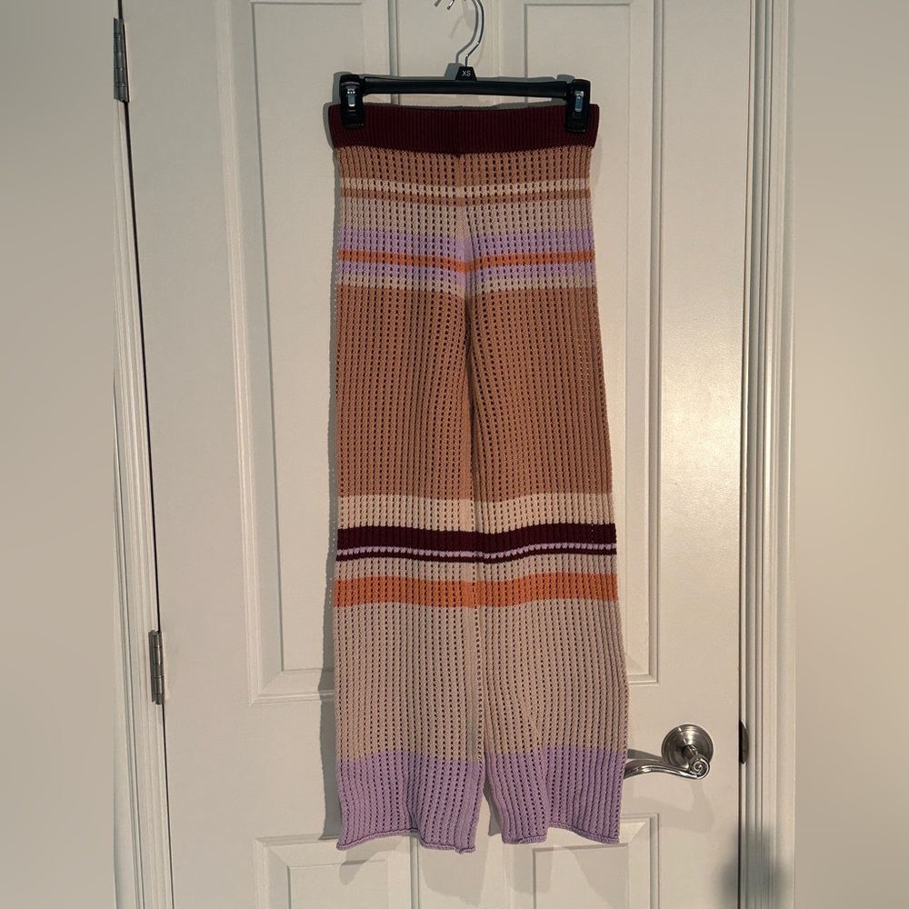 VRG GRL Knit Pants with Stripes